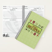 Gemischte Paprikaschoten Persönliches Spiralrezept Notizblock (Innen)