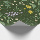 Gemischte Pastellfarben auf Grün Geschenkpapier (Ecke)