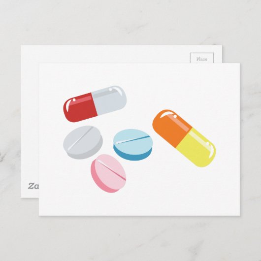 Gemischte Pillen Postkarte (Vorne/Hinten)