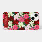 Gemischte Poinsettias iPhone Hülle (Rückseite (Horizontal))