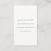 Gemischte Schriftart (farbig) Visitenkarte (Rückseite)