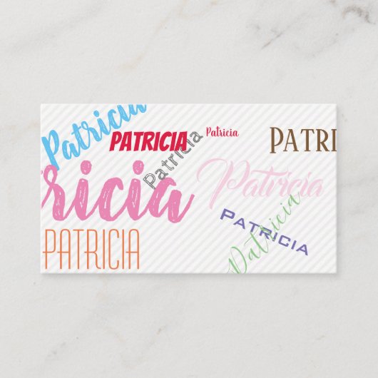 Gemischte Schriftart und Farben Visitenkarte (Vorderseite)