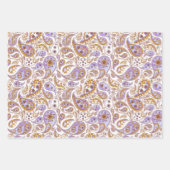 Gemischte Schwarz-, Gold- und Lila-klassische Pais Geschenkpapier Set (Vorderseite 3)