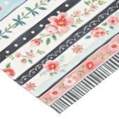 Gemischte shabby chic Muster Tischdecke (Schrägansicht)