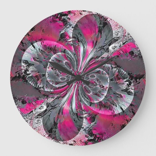 Gemischte Signale Große Wanduhr (Vorderseite)