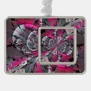 Gemischte Signale Rahmen-Ornament Silber