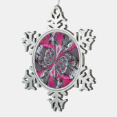 Gemischte Signale Schneeflocken Zinn-Ornament (Rechts)