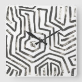 Gemischte Signale V Quadratische Wanduhr (Vorderseite)