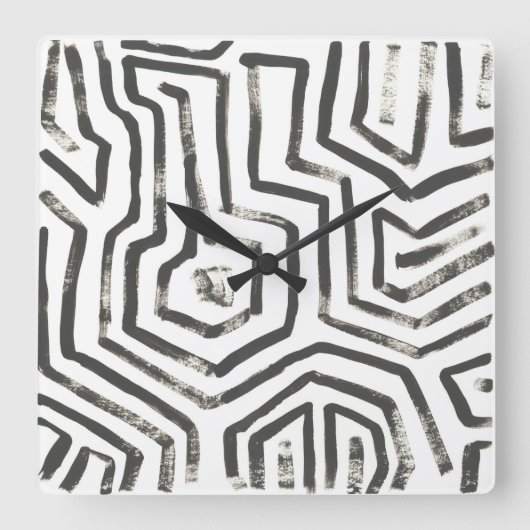 Gemischte Signale V Quadratische Wanduhr (Vorderseite)