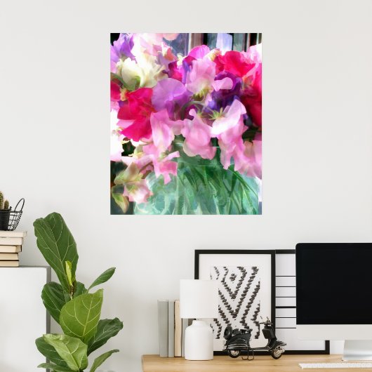 Gemischte Süßerbsen in einem Glas Poster (Heimbüro)