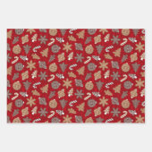 Gemischte Weihnachtskekse Geschenkpapier Set (Vorderseite 3)