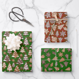Gemischte Weihnachtskekse Geschenkpapier Set