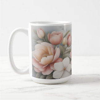 Gemischte Wildblumen - klassische Pastell-Blume Kaffeetasse
