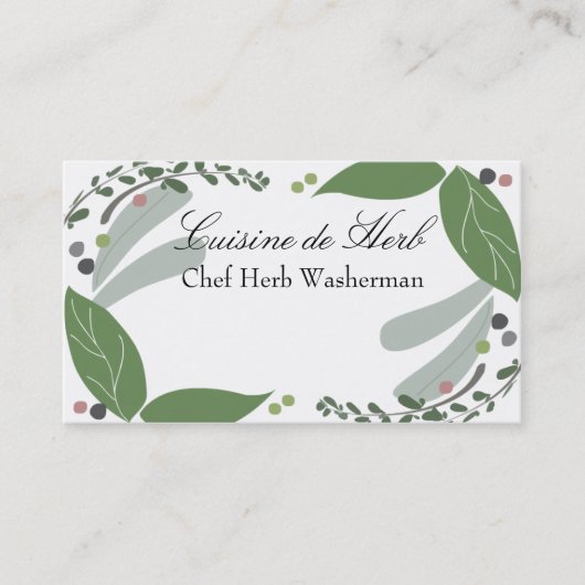 Gemischte wohlschmeckende visitenkarte (Vorderseite)