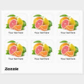 Gemischte Zitrusfrüchte Quadratischer Aufkleber (Blatt)