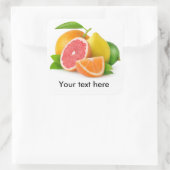 Gemischte Zitrusfrüchte Quadratischer Aufkleber (Tasche)