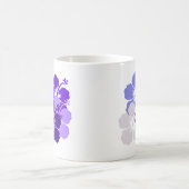 gemischter blauer Hibiskusentwurf Kaffeetasse (Mittel)