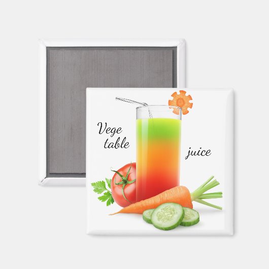 Gemischter Gemüsesaft Magnet (Vorderseite/Rückseite)