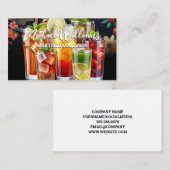 Gemischter Getränk | Blumenuntergrund Visitenkarte (Vorne/Hinten)