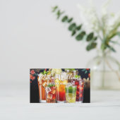 Gemischter Getränk | Blumenuntergrund Visitenkarte (Stehend Vorderseite)