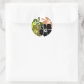 Gemischter Hibiskus Runder Aufkleber (Tasche)