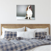Gemischter Hundegähnchen, nah-up Leinwanddruck (Insitu (Schlafzimmer))