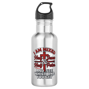 Gemischter Jesus und Peter Vintage Christlicher Hu Edelstahlflasche