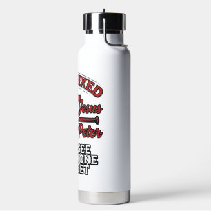 Gemischter Jesus und Peter Vintage Christlicher Hu Trinkflasche