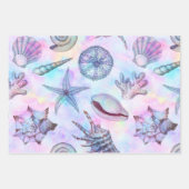 Gemischter Meeresfisch, Muscheln, Krebse, Quallen Geschenkpapier Set (Vorderseite 2)