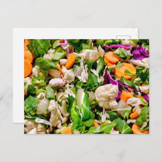 Gemischter Salat Postkarte (Vorne/Hinten)