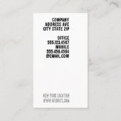 Gemischter Schriftart | Creative Layout Visitenkarte (Rückseite)