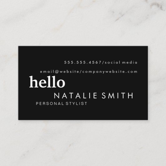 Gemischter Text Visitenkarte (Vorderseite)