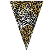 Gemischter Tierdruck Zebra Leopard Tiger Gemischte Wimpelkette (Dritte Fahne)