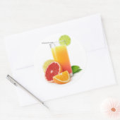 Gemischter Zitrussaft Runder Aufkleber (Umschlag)