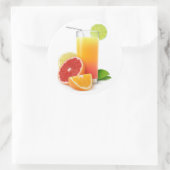 Gemischter Zitrussaft Runder Aufkleber (Tasche)