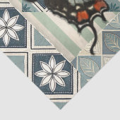 Gemischtes abstraktes Muster & Schmetterling-Decou Seidenpapier (Detail)