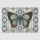 Gemischtes abstraktes Muster & Schmetterling-Decou Seidenpapier (Vorderseite)