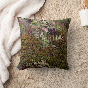 GEMISCHTES BLUMENDESIGN/ERDTÖNE/DIG.EFFEKTE KISSEN