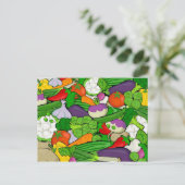 Gemischtes Gemüse Postkarte (Stehend Vorderseite)