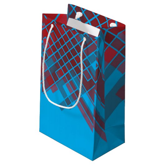 Gemischtes heißes Muster Kleine Geschenktüte (Rückseite Schrägansicht)