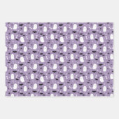 Gemischtes Lila Halloween-Muster Ghost Pumpkin-Bat Geschenkpapier Set (Vorderseite)