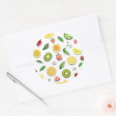 Gemischtes Obst 4 Runder Aufkleber (Umschlag)