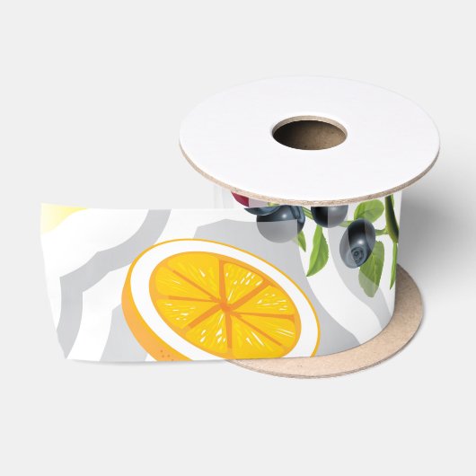 Gemischtes Obst 5 Satinband (Spule)