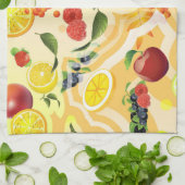 Gemischtes Obst 6 Geschirrtuch (Gefaltet)