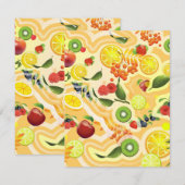 Gemischtes Obst 6 Mitteilungskarte (Vorne/Hinten)
