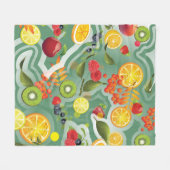Gemischtes Obst 7 Fleecedecke (Vorderseite (Horizontal))