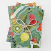Gemischtes Obst 7 Geschenkpapier Set (Beispiel)