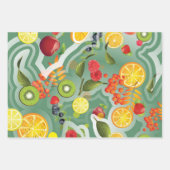 Gemischtes Obst 7 Geschenkpapier Set (Vorderseite)