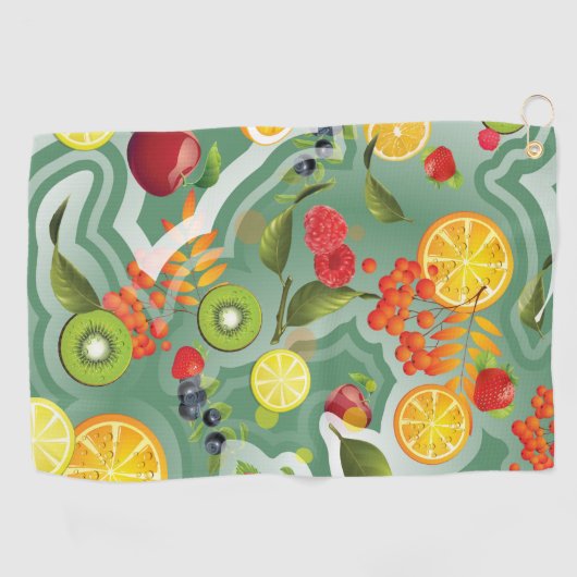 Gemischtes Obst 7 Golfhandtuch (Horizontal)