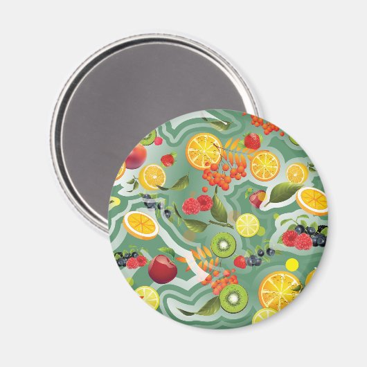 Gemischtes Obst 7 Magnet (Vorderseite/Rückseite)